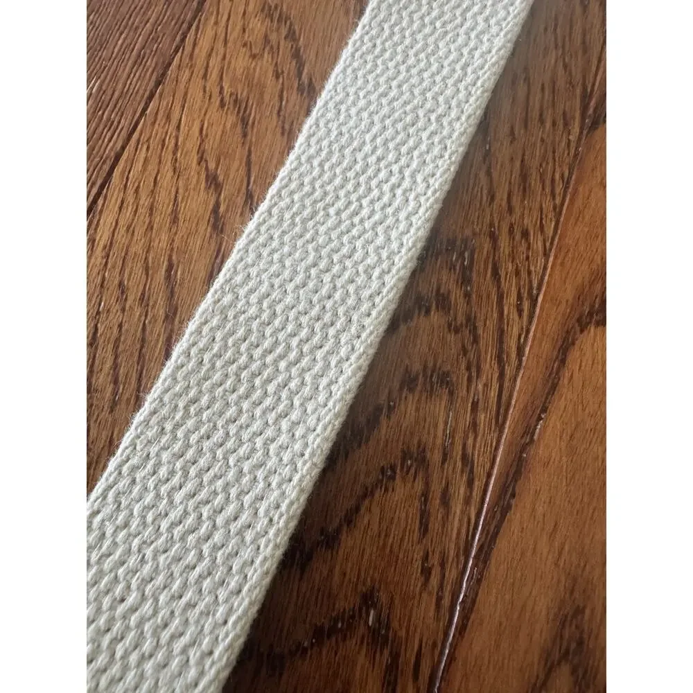 Sailboats Nautical Leather Tip Belt Mens 30 Khaki Web Brass Buckle Embroidered